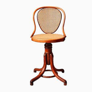 Nr. 1 - Nr. 5101 Swivel Stool with Backrest from Thonet, 1900s-SJU-1795895