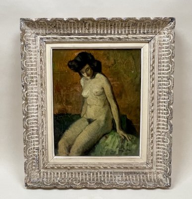 Nude Model, 1930s-1940s, Oil on Canvas, Framed-XMH-1742416