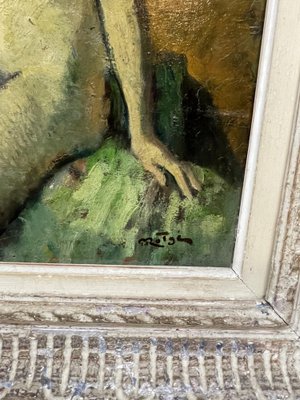 Nude Model, 1930s-1940s, Oil on Canvas, Framed-XMH-1742416