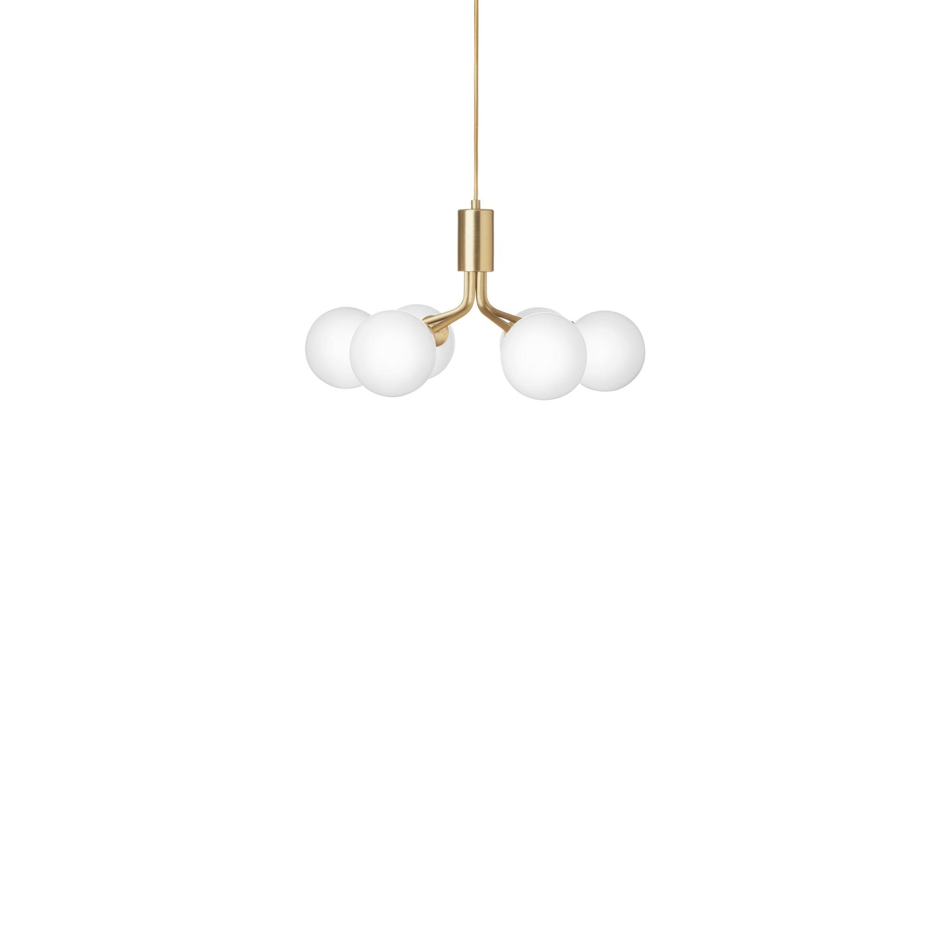 Apiales 6 Pendant Lamp by Nuura #Brushed Brass & Opal