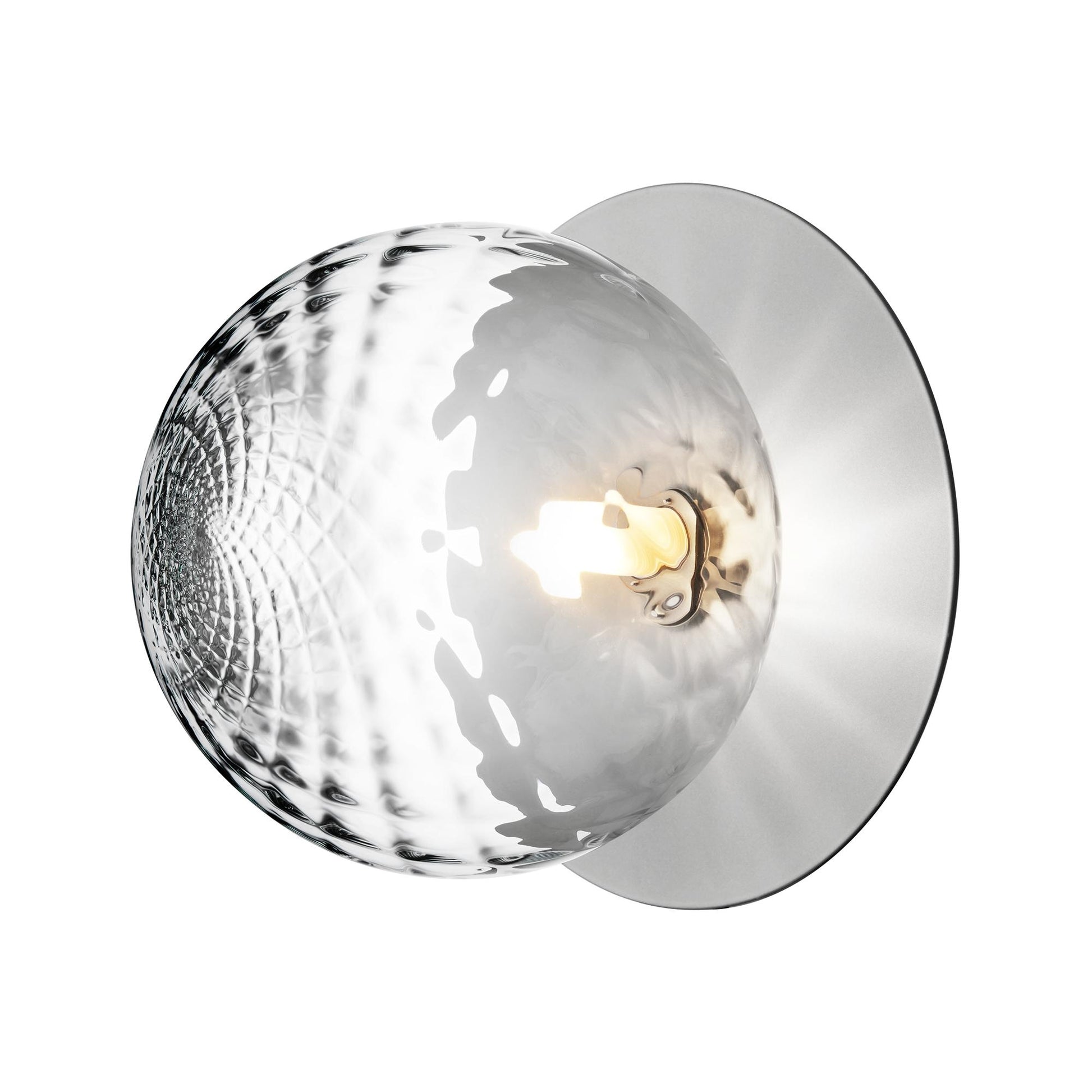 Liila 1 Wall/Ceiling Lamp Large by Nuura #Silver / Clear