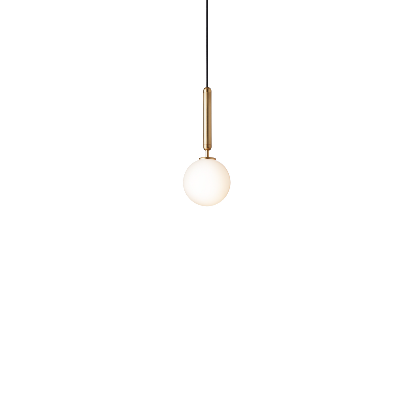 Miira 1 Pendant Lamp Small by Nuura #Brass & Opal White