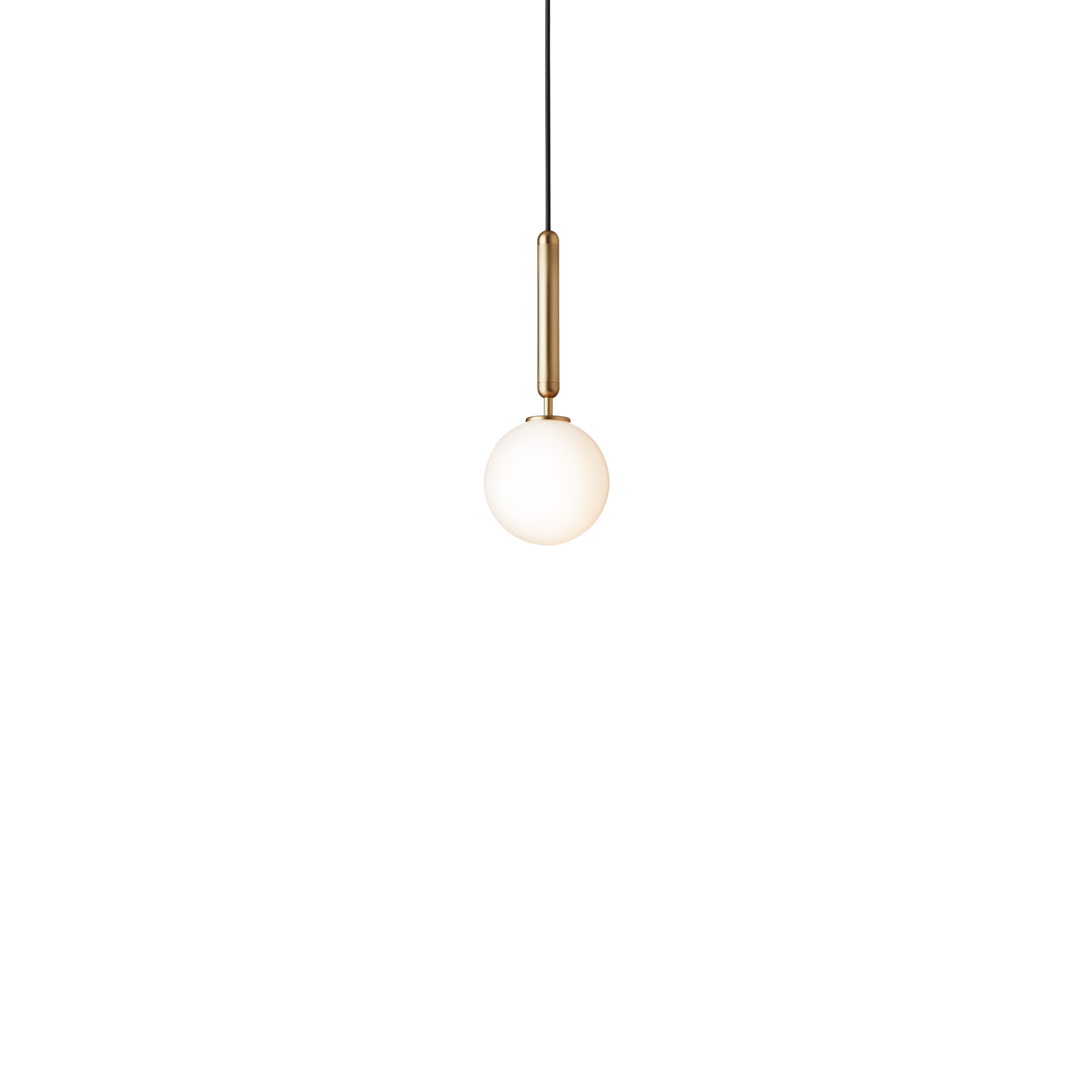 Miira 1 Pendant Lamp Small by Nuura #Brass & Opal White