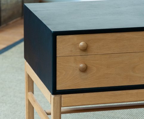 Oak and Black Lacquered Hall Sideboard by Casino by Tingströms, 1960s-JE-1345231