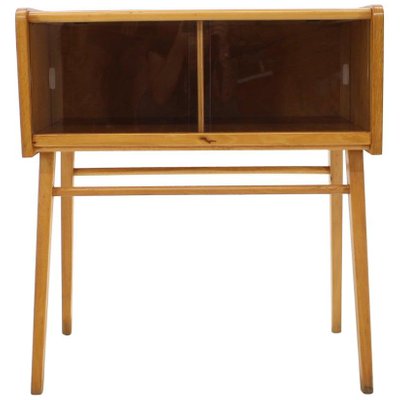 Oak and Glass Cabinet, Czechoslovakia, 1960s-TZ-1005770