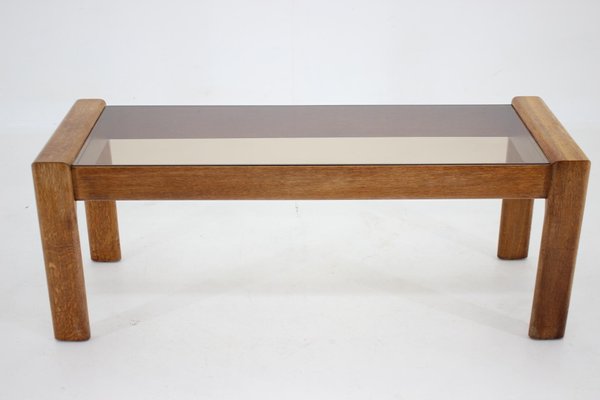 Oak and Glass Coffee Table, Finland, 1960s-TZ-1345435