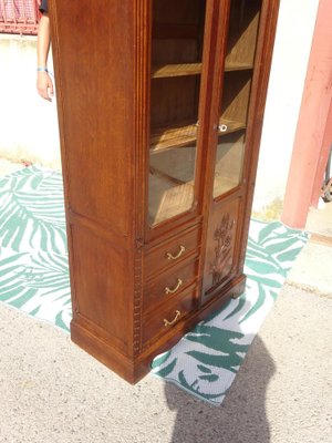 Oak and Glass Display Case, 1930s-ABK-2040988