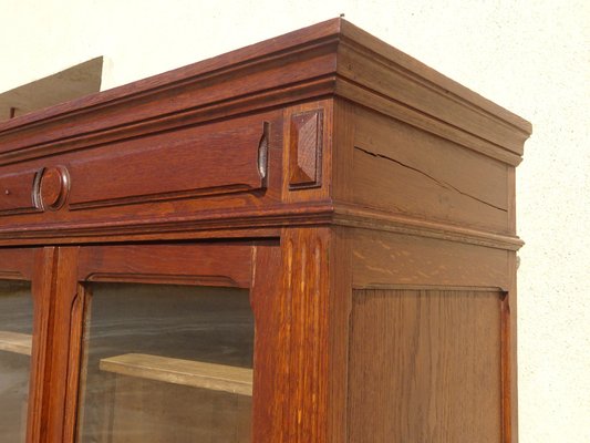 Oak and Glass Display Case, 1930s-ABK-2040988