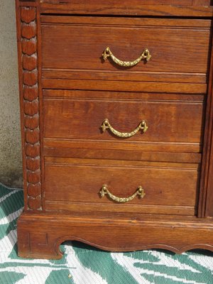 Oak and Glass Display Case, 1930s-ABK-2040988