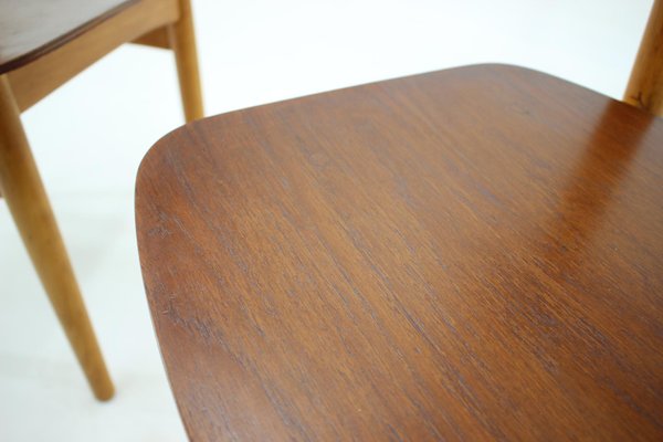 Oak and Teak Model 122 Dining Chairs by Børge Mogensen for Søborg Møbelfabric, 1960s, Set of 6-TZ-955580