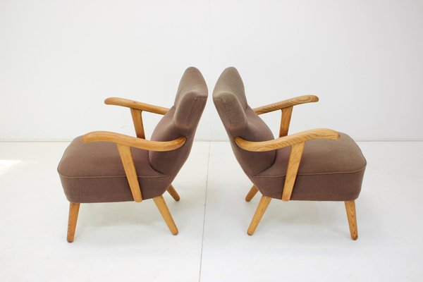 Oak Armchairs by Krasna Jizba, Czechoslovakia, 1940s, Set of 2-TZ-1329335