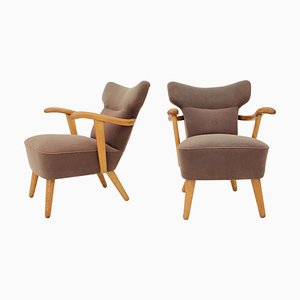 Oak Armchairs by Krasna Jizba, Czechoslovakia, 1940s, Set of 2-TZ-1329335