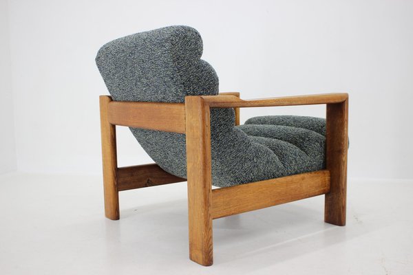 Oak Armchairs with Stools, Finland, 1960s, Set of 4-TZ-1418940