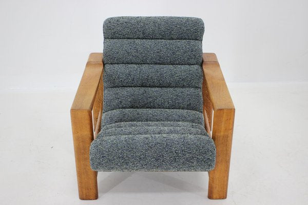 Oak Armchairs with Stools, Finland, 1960s, Set of 4-TZ-1418940