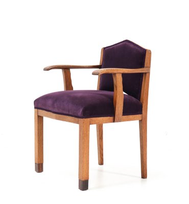 Oak Art Deco Armchairs from FA Drilling Amsterdam, 1920s, Set of 2-MY-956510