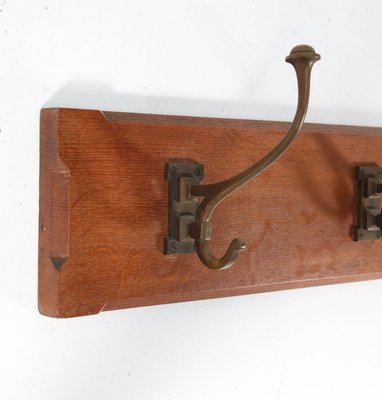 Oak Arts & Crafts Art Nouveau Coat Rack Attributed to A.J. Kropholler, 1900s-MY-838604