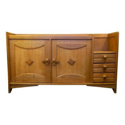 Oak Buffet by Guillerme and Chambron, 1960s-WFS-744957