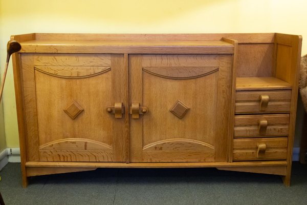 Oak Buffet by Guillerme and Chambron, 1960s-WFS-744957