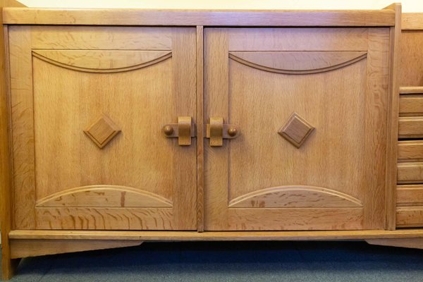 Oak Buffet by Guillerme and Chambron, 1960s-WFS-744957