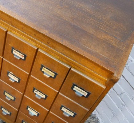 Oak Cabinet with 40 Drawers, Germany, 1930s or 1940s-QFD-1048756