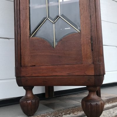 Oak Cabinet with Cut Crystal Glass Doors, 1932-WQQ-1807237