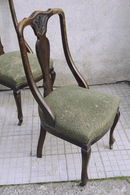 Oak Chairs with Arched Backrests, England, 1870s, Set of 4-RAQ-1002054