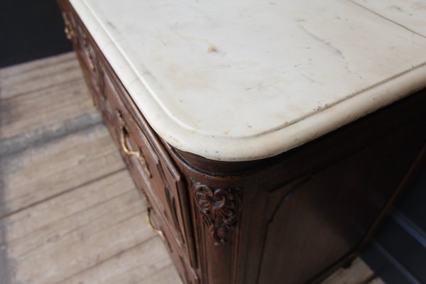 Oak Chest of Drawers with Marble Plate, 1700s-TAT-1339230