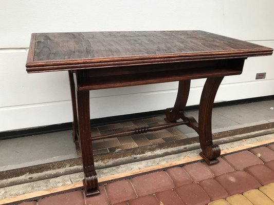 Oak Coffee Table with Small Shelf, 1950s-WQQ-1758374