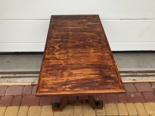 Oak Coffee Table with Small Shelf, 1950s-WQQ-1758374