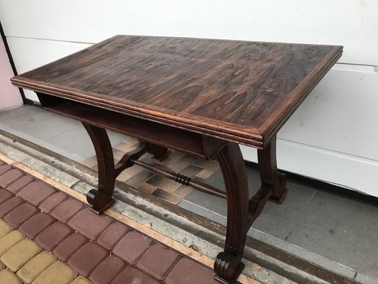 Oak Coffee Table with Small Shelf, 1950s-WQQ-1758374