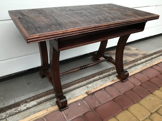 Oak Coffee Table with Small Shelf, 1950s-WQQ-1758374