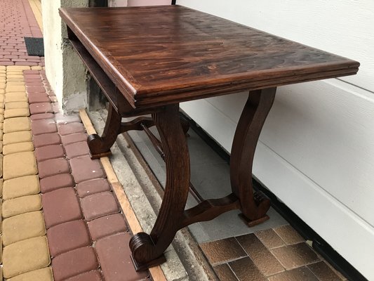 Oak Coffee Table with Small Shelf, 1950s-WQQ-1758374