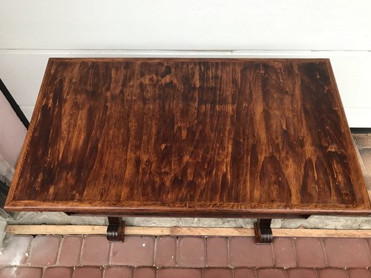 Oak Coffee Table with Small Shelf, 1950s-WQQ-1758374