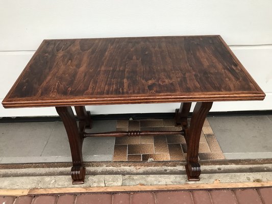 Oak Coffee Table with Small Shelf, 1950s-WQQ-1758374