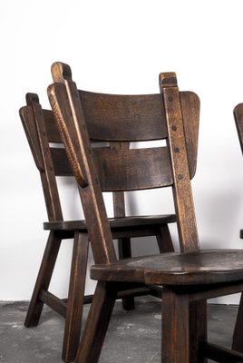 Oak Dining Chairs, 1960s, Set of 4-VLO-989470