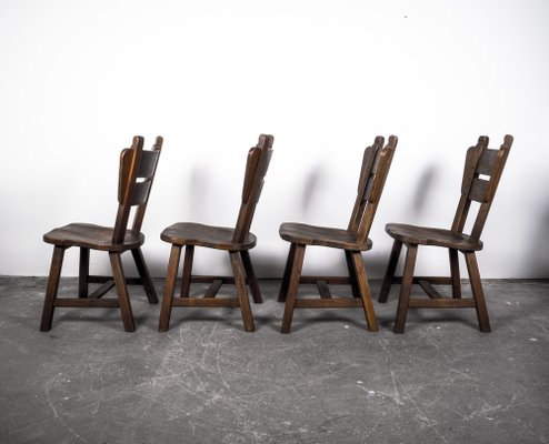 Oak Dining Chairs, 1960s, Set of 4-VLO-989470