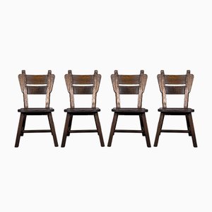 Oak Dining Chairs, 1960s, Set of 4-VLO-989470