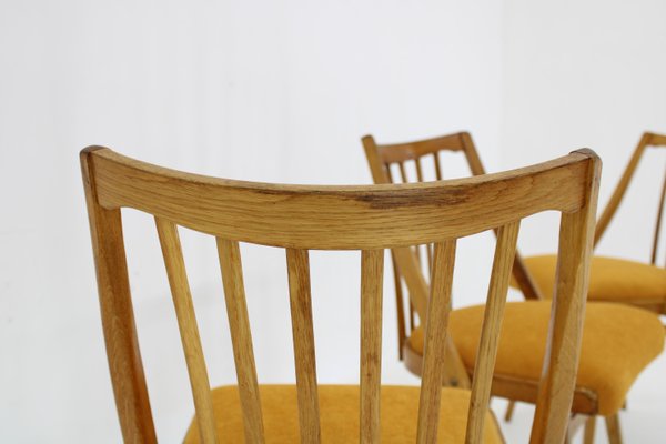 Oak Dining Chairs by Antonin Suman, 1960s, Set of 3-TZ-1787229