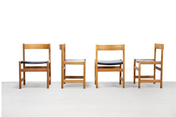 Oak Dining Chairs by Yngvar Sandström for Nordiska Kompaniet, Set of 4-BQ-1232069