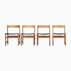 Oak Dining Chairs by Yngvar Sandström for Nordiska Kompaniet, Set of 4-BQ-1232069