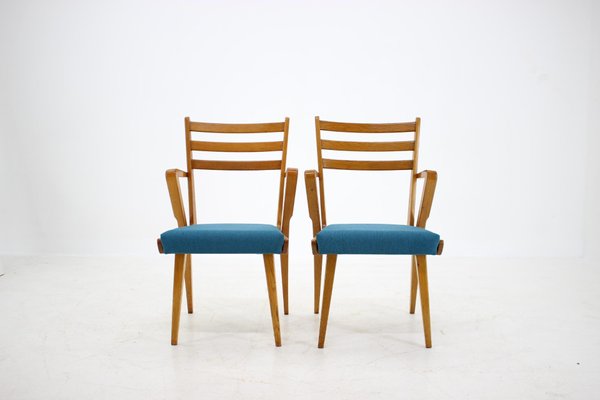 Oak Dining Chairs, Czechoslovakia, 1960s, Set of 4-TZ-727132