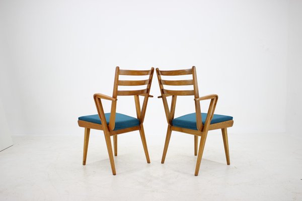 Oak Dining Chairs, Czechoslovakia, 1960s, Set of 4-TZ-727132