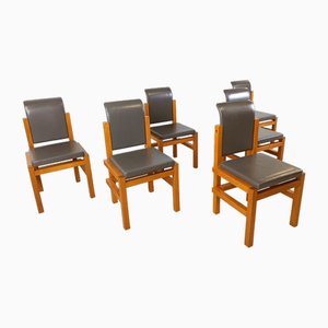 Oak Dining Chairs from Meubelatelier Vanda, 1970s, Set of 6-IRH-1755752