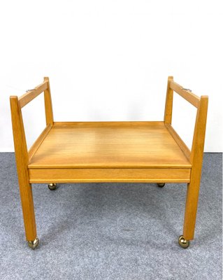 Oak Drinking Cart by Sven Engström & Gunnar Myrstrand for Tingströms, Sweden, 1960s-QFU-1144233