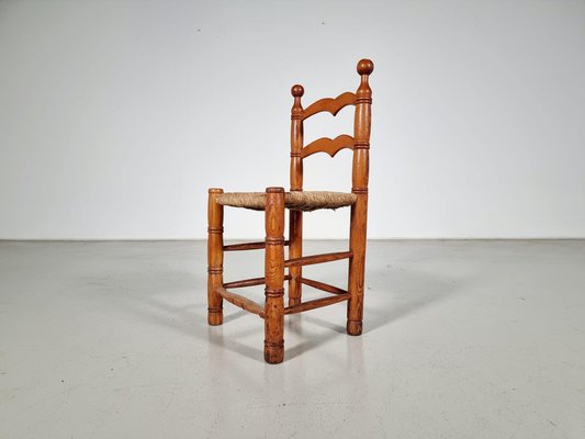 Oak Farmer Dining Chairs, France, 1970s, Set of 12-UJI-1700038