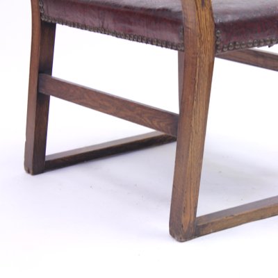 Oak Fireside Chair Attributed to Adolf Loos, 1930s-KQ-941006