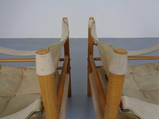 Oak & Leather Sirocco Safari Chairs by Arne Norell, 1960s, Set of 2-RDW-1278198