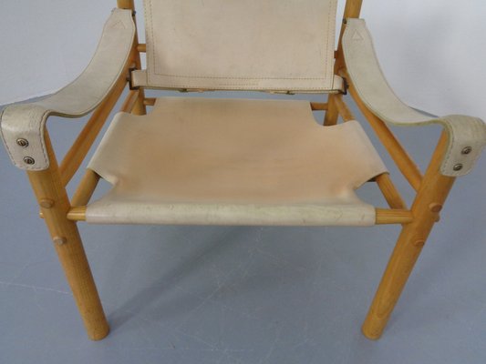 Oak & Leather Sirocco Safari Chairs by Arne Norell, 1960s, Set of 2-RDW-1278198