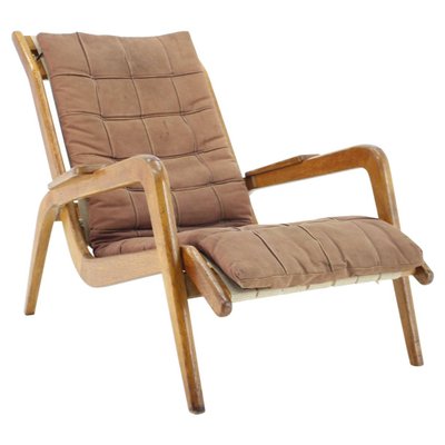 Oak Lounge Chair by Jan Vanek, Czechoslovakia, 1960s-TZ-996008