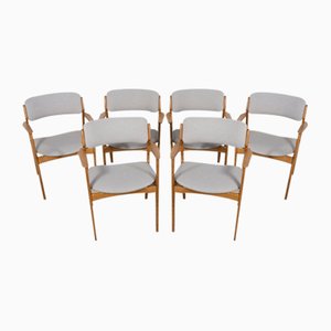 Oak Model 49 Dining Chairs by Erik Buch for Odense Maskinnedkeri O.D. Furniture, 1960s, Set of 6-NIT-1292146